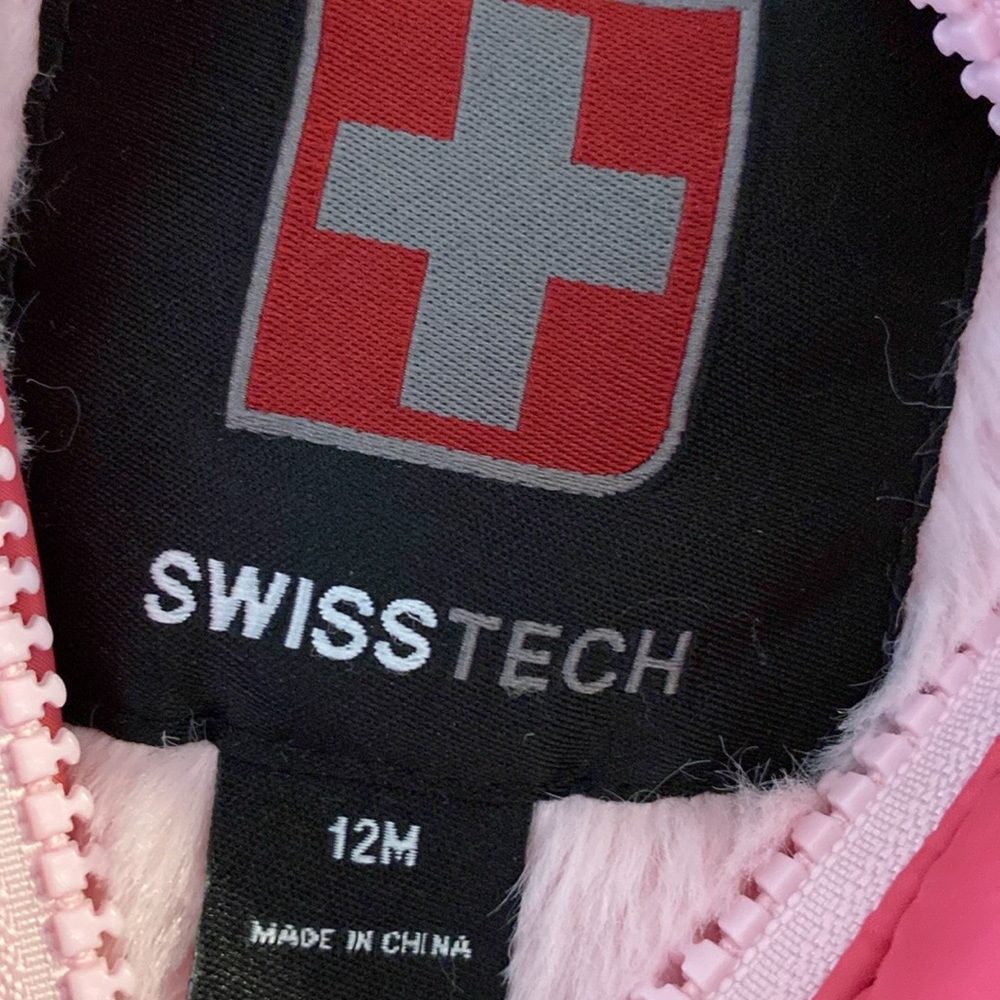 12 Month Pink Baby Puffer Coat - Picture 2 of 6